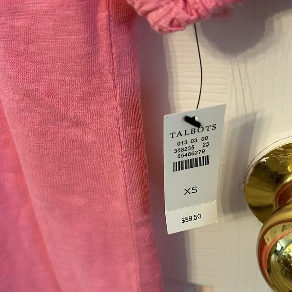 Talbots Pink Short Sleeve Top - Picture 3 of 6